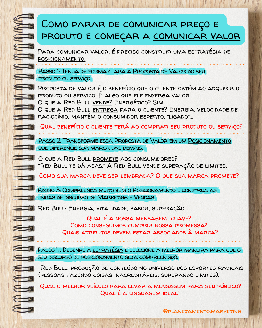 comunicar valor
