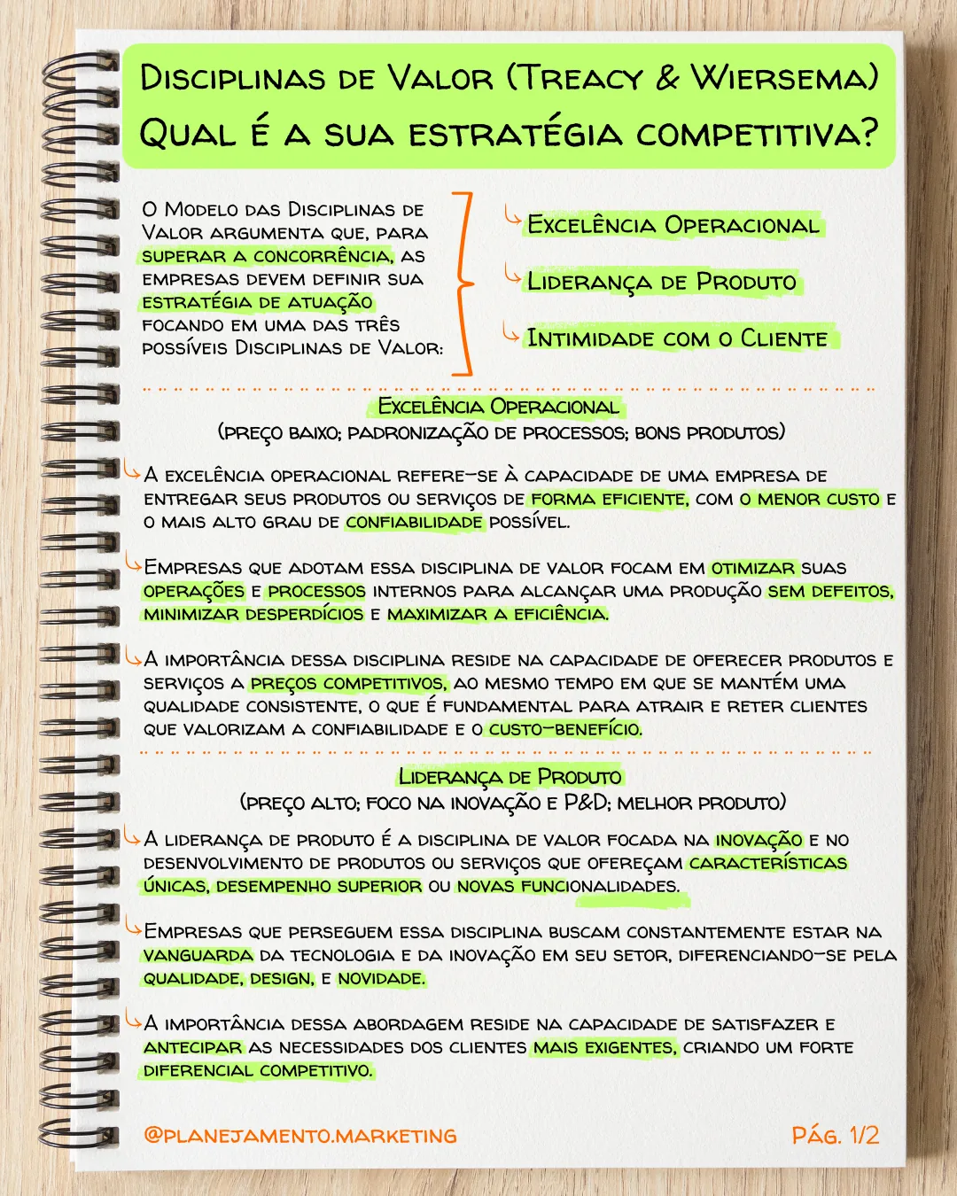disciplinas de valor