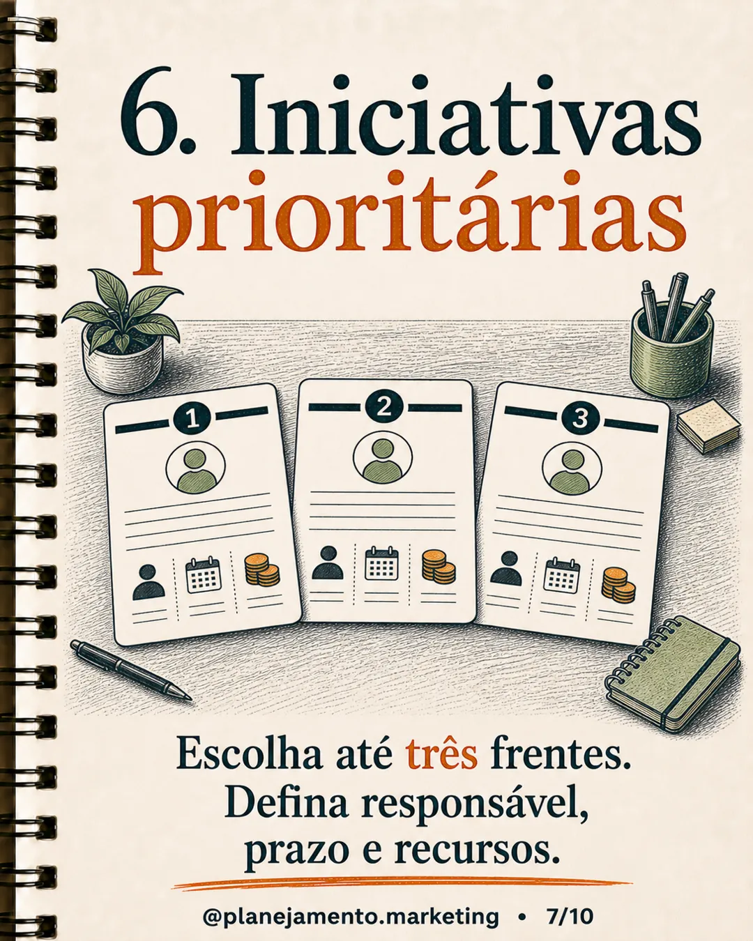plano de marketing de uma página — página 7 de 10