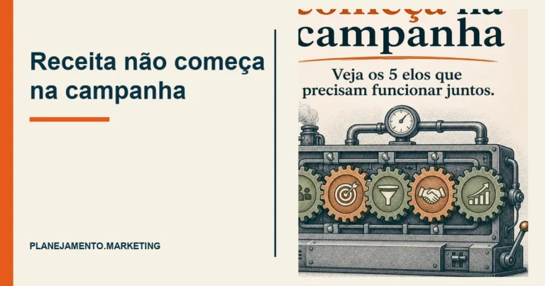Receita não começa na campanha