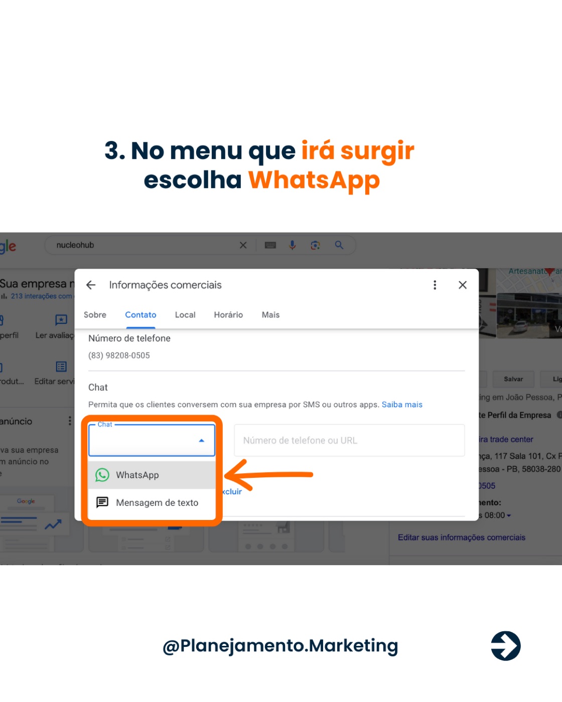 WhatsApp no Google Perfil da Empresa — imagem 4