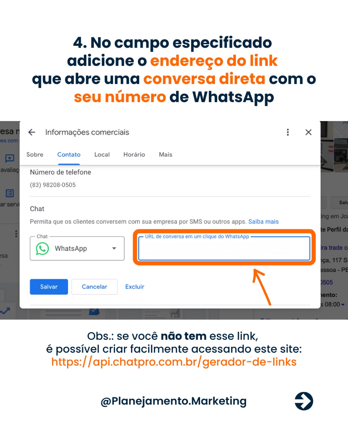 WhatsApp no Google Perfil da Empresa — imagem 5