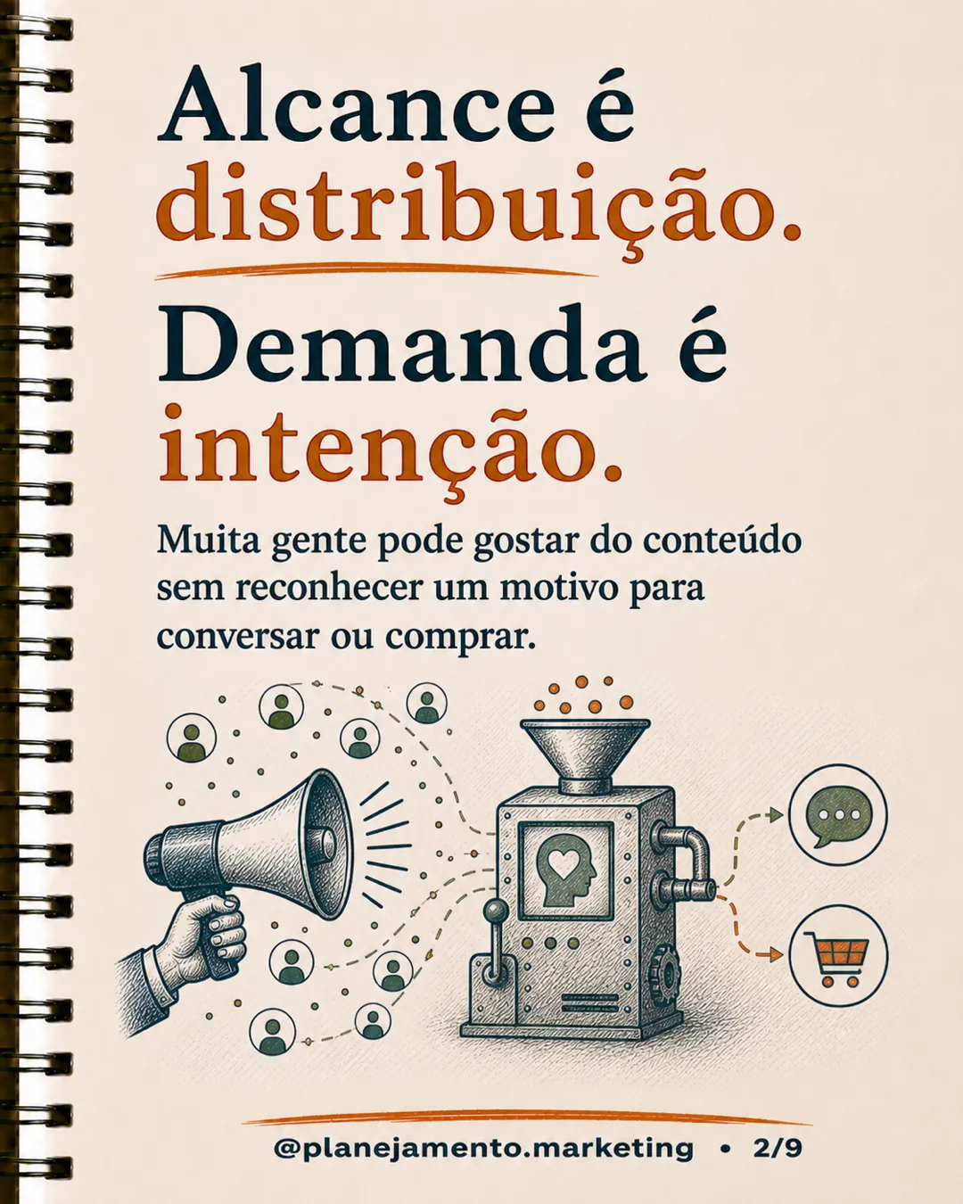 Diferença entre alcance de conteúdo e geração de demanda