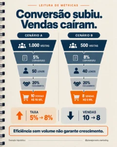 Conversão subiu e vendas caíram: entenda a conta