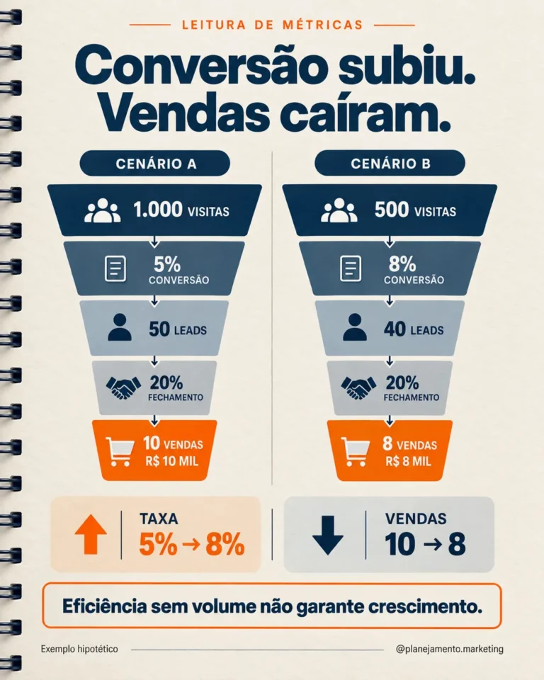 Taxa de conversão sem contexto pode esconder queda nas vendas