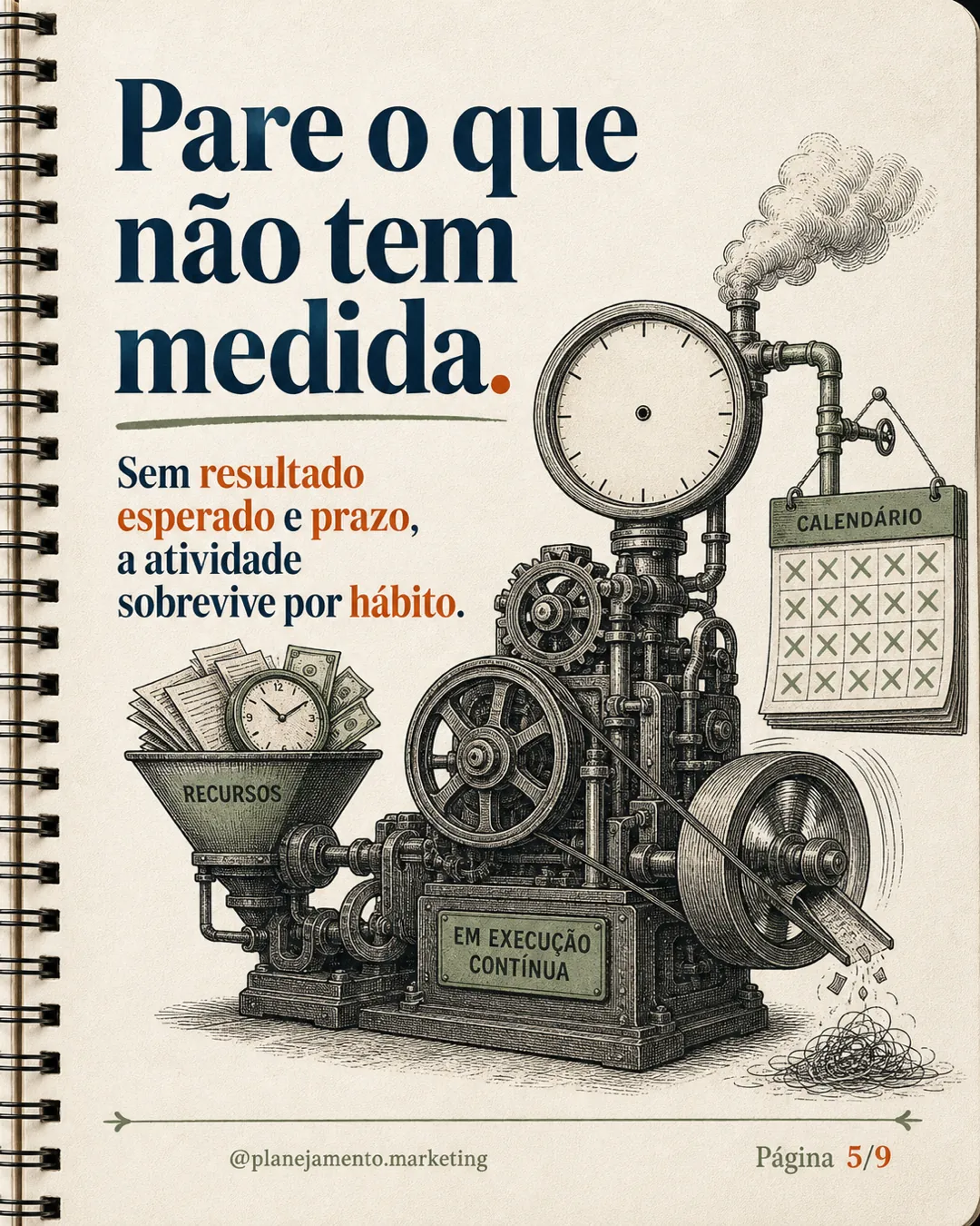 Pare atividades sem medida