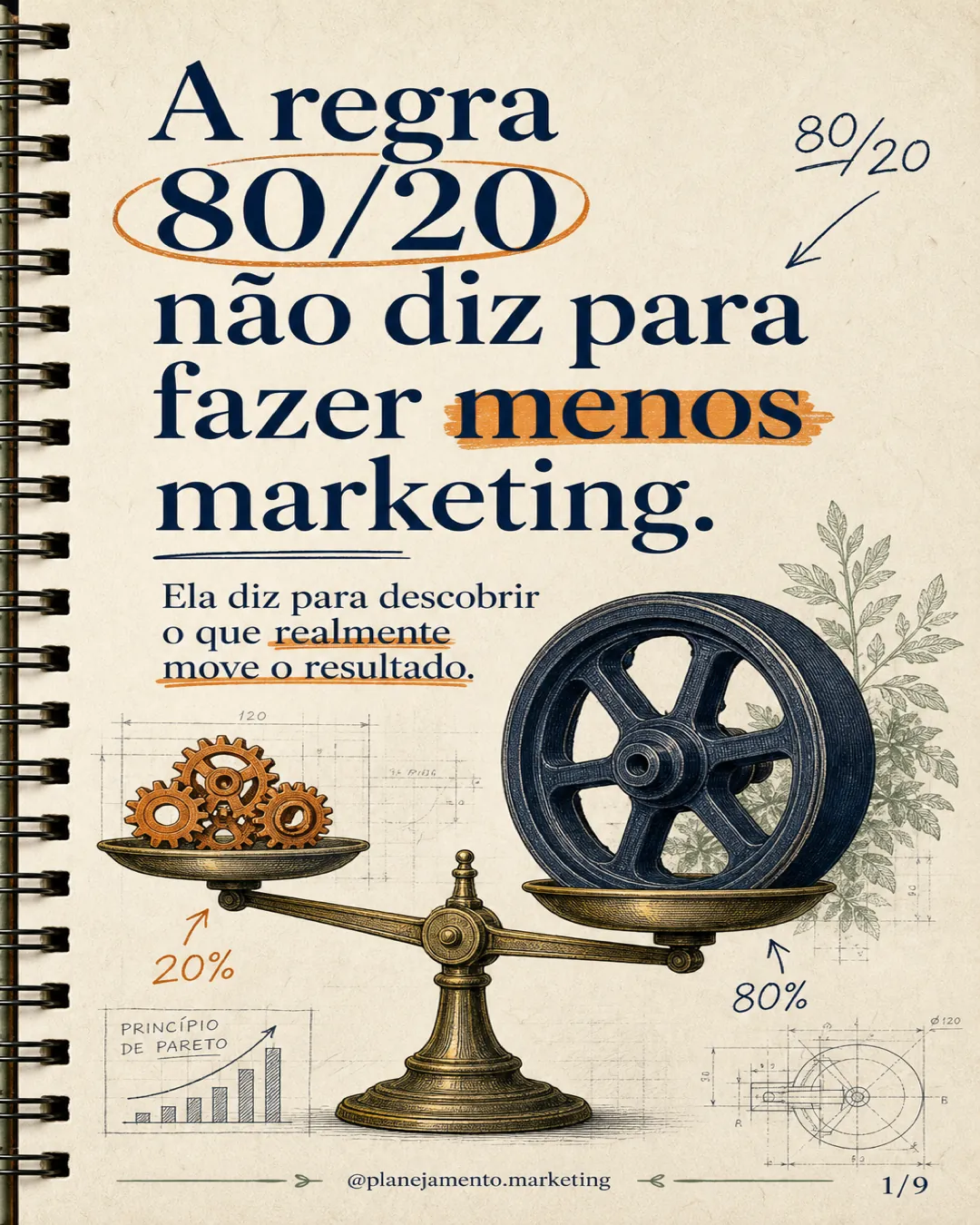 A regra 80/20 não diz para fazer menos marketing. Diz para descobrir o que merece mais atenção.