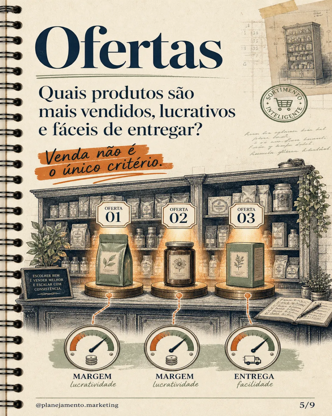Procure concentração em quatro lugares. Clientes, ofertas, canais e conteúdos.