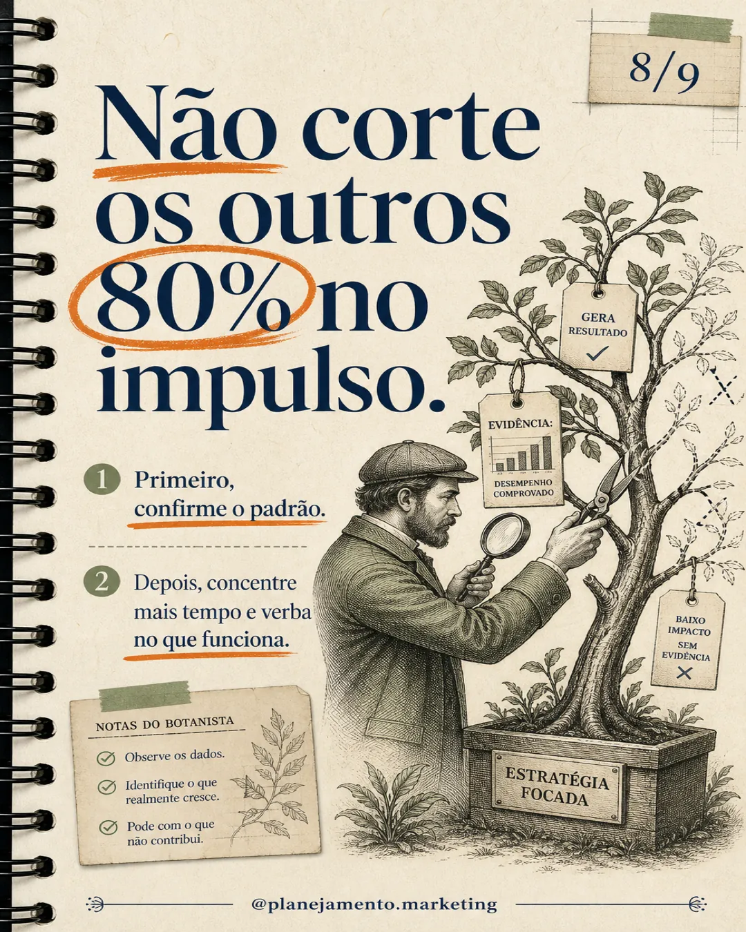 Faça uma análise simples. Ordene resultados, calcule a concentração e transfira atenção para o que demonstra valor.