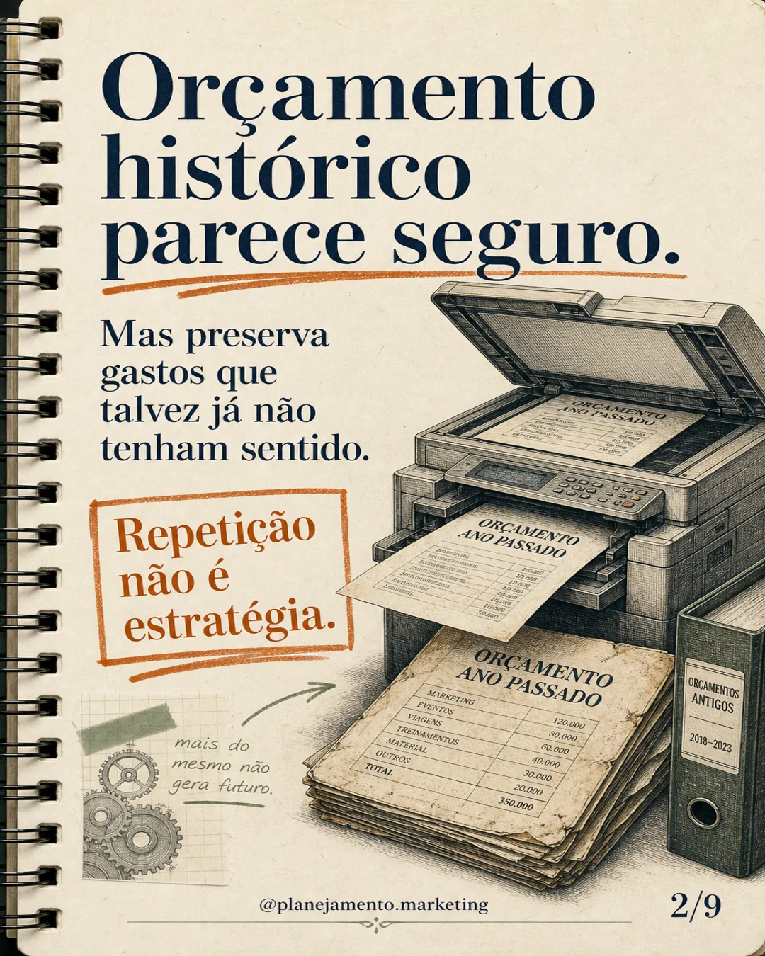 Orçamento histórico preserva escolhas antigas. Se a prioridade mudou, a distribuição também precisa mudar.