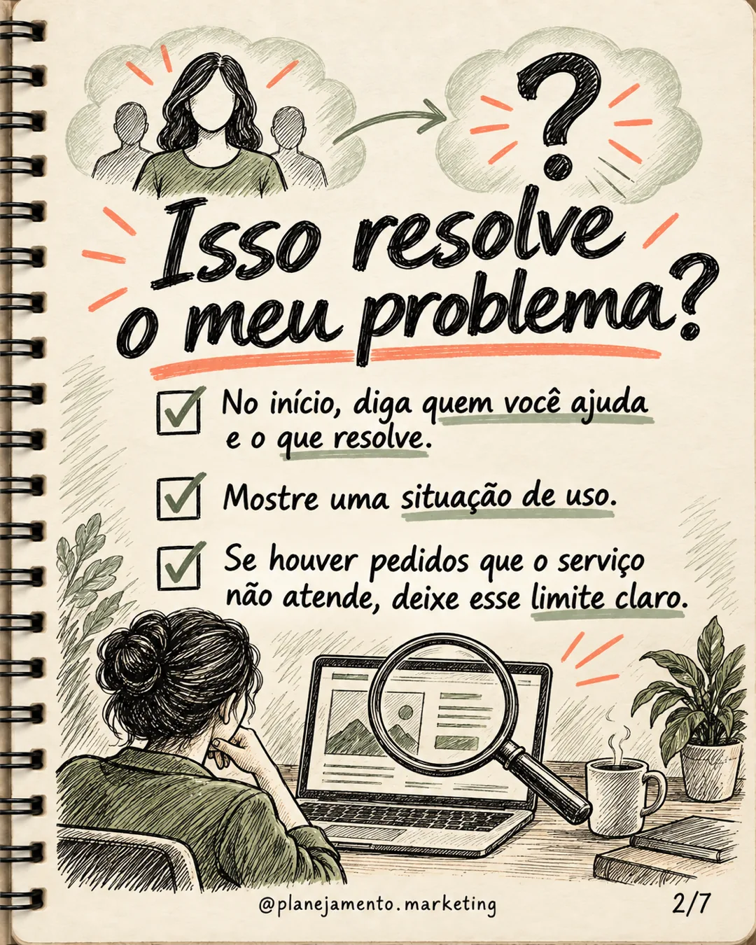 Página de vendas: 5 perguntas que ela precisa responder — parte 2 de 7