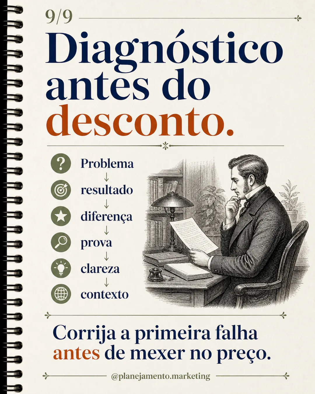 Diagnóstico antes de conceder desconto