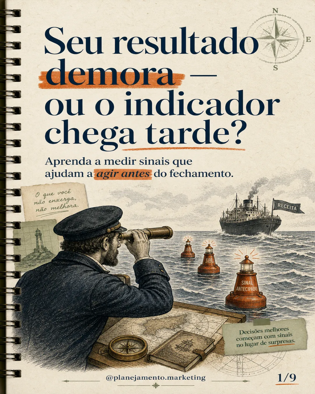 Seu resultado demora — ou o indicador chega tarde? Use sinais antecedentes para aprender antes dos 90 dias.