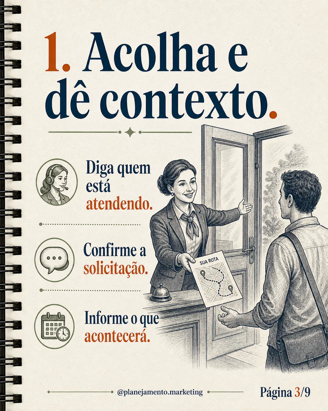 Acolha e dê contexto ao lead
