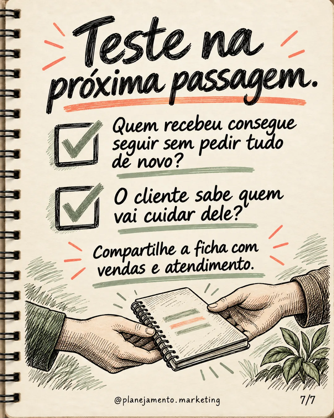 Passagem de atendimento: ficha de 6 campos para preservar o contexto — parte 7 de 7